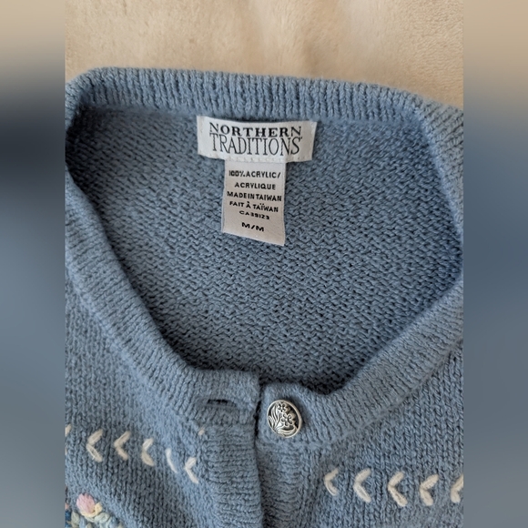 Granny Core Embroidered Floral Cardigan - Picture 5 of 7